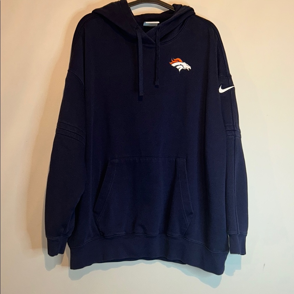 Nike Blue Broncos Sweatshirt Hoodie